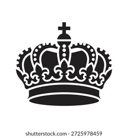 Royal crown icon for king and queen authority a symbol for monarchy power and luxury prestige indicating victory and leadership quality
