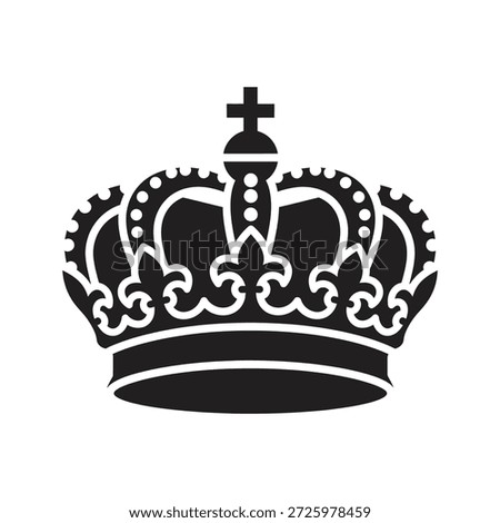 Royal crown icon for king and queen authority a symbol for monarchy power and luxury prestige indicating victory and leadership quality