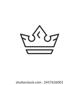 Royal crown icon. Simple vector design representing a symbol of royalty and authority, perfect for any content related to monarchy, history, or cultural heritage. Vector illustration