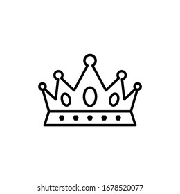 Royal crown icon in a trendy flat design
