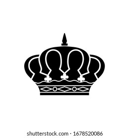 Royal crown icon in a trendy flat design