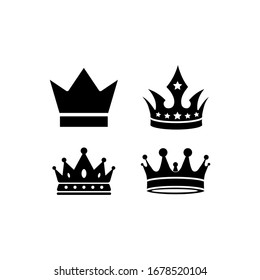 Royal crown icon in a trendy flat design