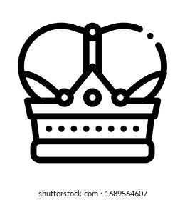 royal crown icon vector. royal crown sign. isolated contour symbol illustration