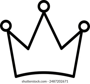 Royal crown icon, crown vector icon, success winner reward symbol. Replaceable vector design.