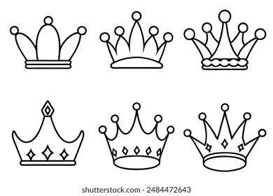 Ilustración de la Corona Real perfecta para proyectos de arte creativo y de temática real