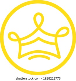 Royal crown, illustration, vector on white background.