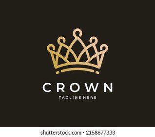 Plantilla de vectores con el logotipo de la reina de la corona real