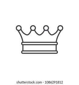 Royal crown line icon.