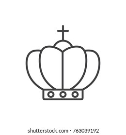 Royal crown line icon.