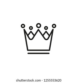 Royal crown line icon. Decoration, leader, boss. Medieval concept. Can be used for topics like leadership, ambition, king