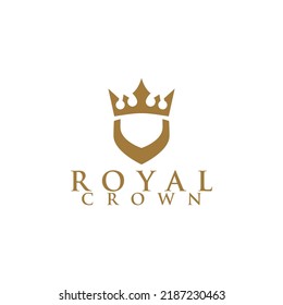 Royal Crown Logo Design Vector