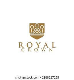 Royal Crown Logo Design Vector