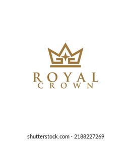 Royal Crown Logo Design Vector