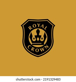Vector de diseño del logotipo de la Corona Real