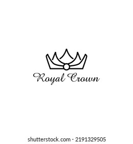 Vector de diseño del logotipo de la Corona Real