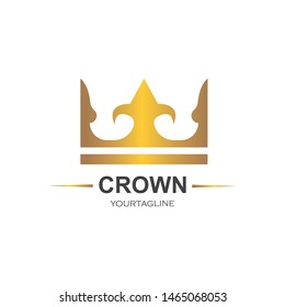 royal crown logo icon vector illustration design