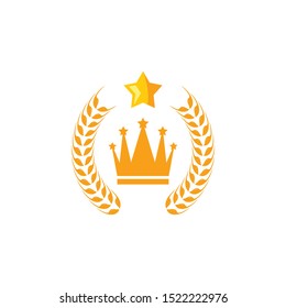 royal crown logo icon vector illustration design
