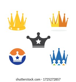 diseño vectorial del icono del logotipo de la corona real