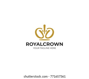 Royal Crown Logo Template. Diadem Vector Design. Coronet Illustration