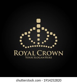 Plantilla de vectores de logotipo de la corona real