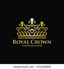 Royal Crown Logo Vector Template Stock Vector (Royalty Free) 1914252850 ...