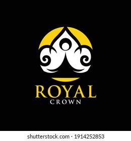 Plantilla de vectores de logotipo de la corona real