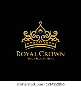 Royal Crown Logo Vector Template Stock Vector (Royalty Free) 1914252856 ...