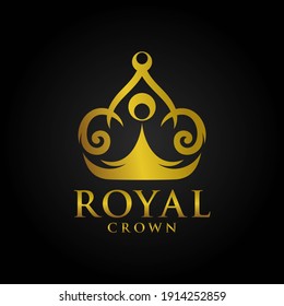 Royal Crown Logo Vector Template Stock Vector (Royalty Free) 1914252859 ...