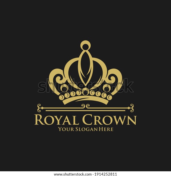 Royal Crown Logo Vector Template Stock Vector (Royalty Free) 1914252811 ...