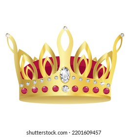 The royal crown of the monarch. King, queen. Emperor. Diamonds