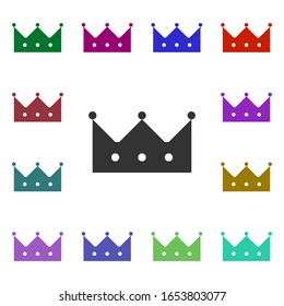 Royal crown multi color style icon. Simple glyph, flat vector of web icons for ui and ux, website or mobile application