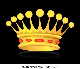 Royal crown on black, 10eps.