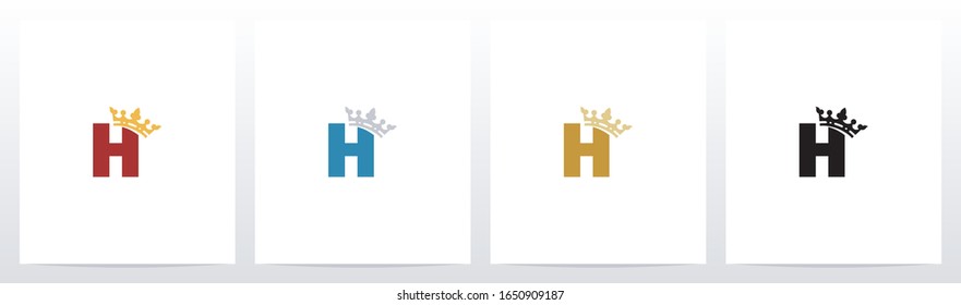 
Royal Crown On Letter Logo Design H