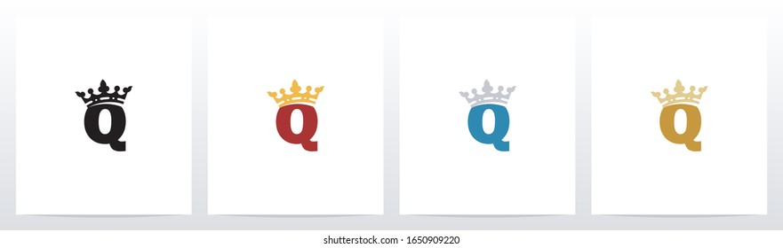 
Royal Crown On Letter Logo Design Q