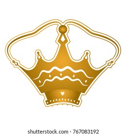 Royal crown on a white background, Vector illustration