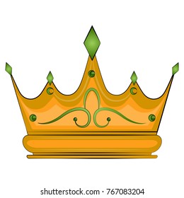 Royal crown on a white background, Vector illustration