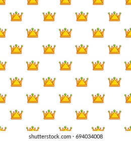 Royal crown pattern in cartoon style. Seamless pattern vector illustration