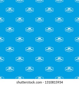 Royal crown pattern vector seamless blue repeat for any use