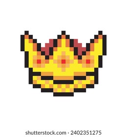 Royal crown pixel art design
