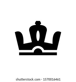 Royal crown and power symbol glyph icon