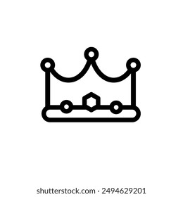 corona real, premium - icono de Vector