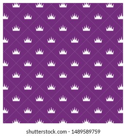 Royal crown Purple background vector