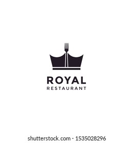 royal or crown restaurant logo template outstanding