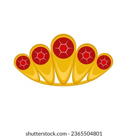 royal crown with ruby stone