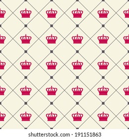 royal crown seamless pattern