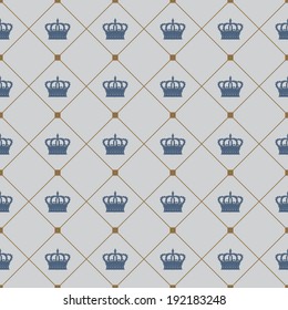 royal crown seamless pattern