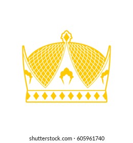 Royal Crown sign. king hat. ruler cap