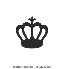 Royal Crown silhouette. Crown isolated on white background. Vector illustration