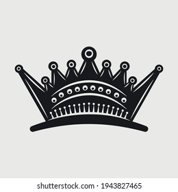 Diseño de vectores imprimibles de silueta de la corona real 

