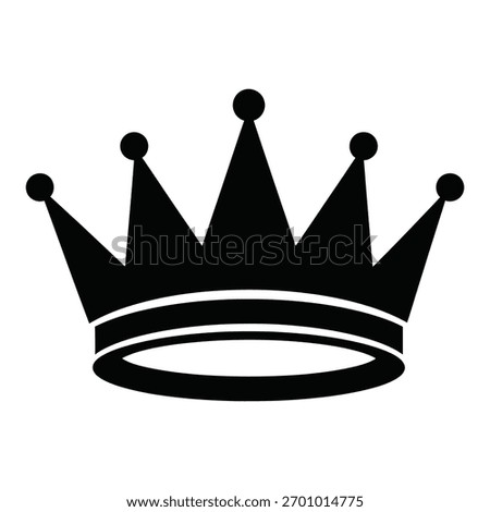 Royal crown silhouette, symbol of monarchy power Vector, illustration